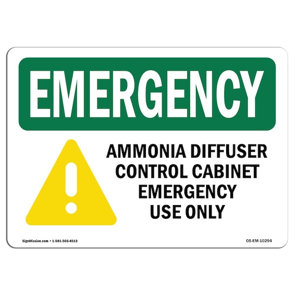 Signmission OSHA EMERGENCY, 5" Height, 7" Width, Decal, 7" W, 5" H, Landscape, OS-EM-D-57-L-10294 OS-EM-D-57-L-10294 - main